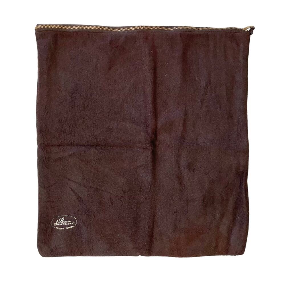Pacific Silvercloth Brown Zippered Tarnish Prevention Storage Bag - 9.25” x 9.5”